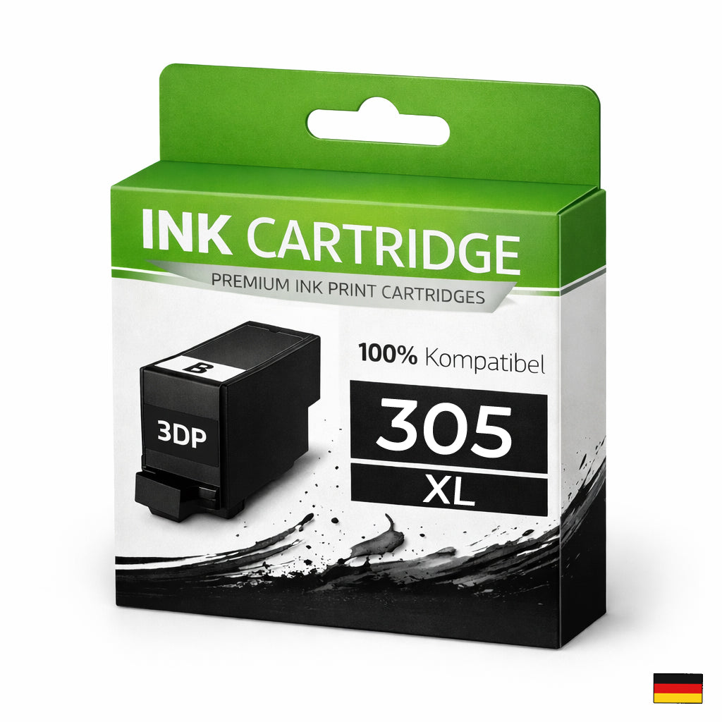 XL Tintenpatrone 305XLK für HP Schwarz 305 Black hohe Reichweite Deskjet Plus Inkadvantage 4175 4178 6078 6478 1216 2336 2775 2776 2777 2778 2779