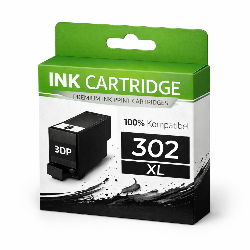 XL Tintenpatrone 302XLK F6U68AE für HP Schwarz Tonerkartusche wie Original Deskjet 1110 1111 2130 2131 2132 2133 2134 2136 2138 3630 3632 3634 3637
