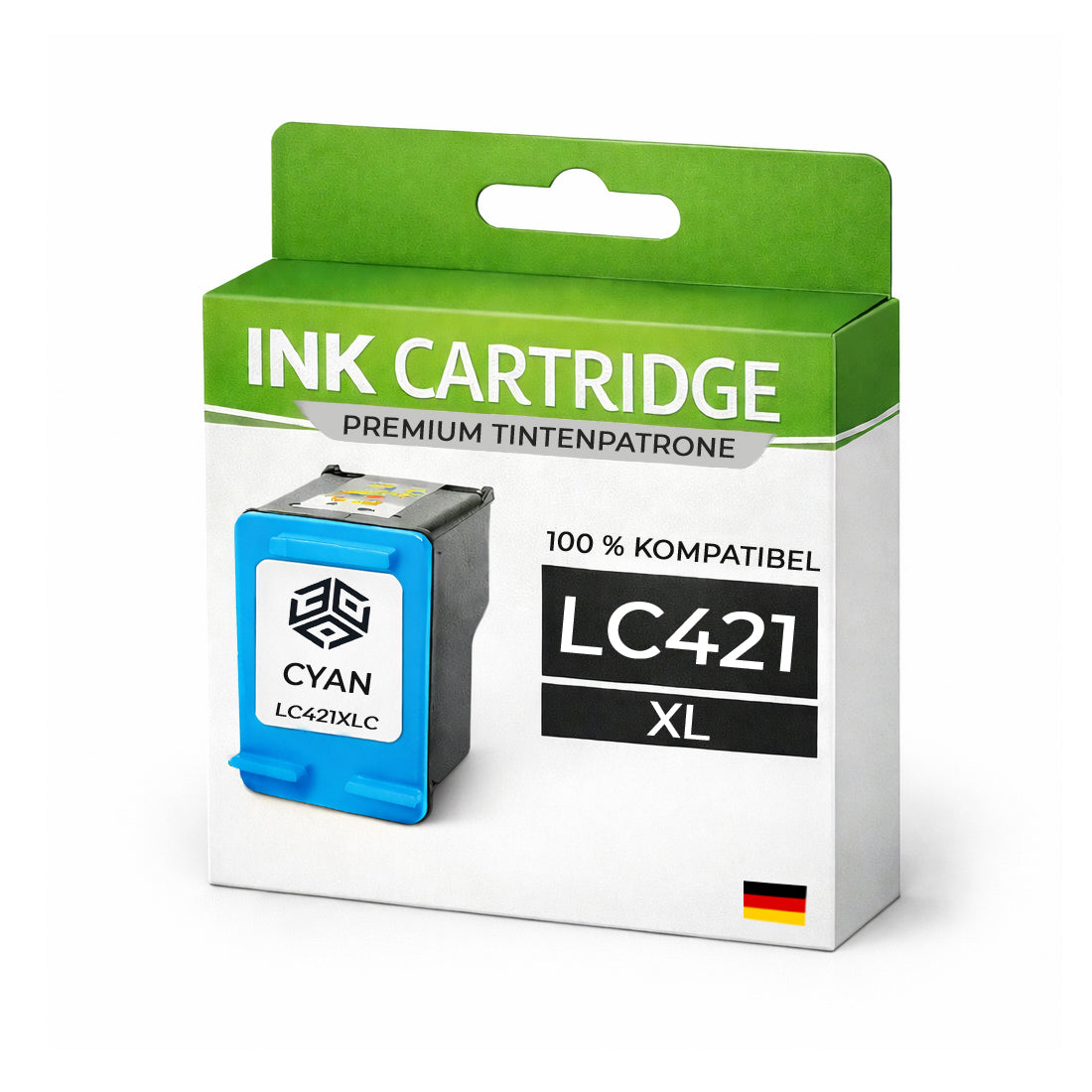 XL Tintenpatrone LC421XLC Cyan für Brother LC421XLC Premium Alternative Günstig für Brother DCP-J1050DW, MFC-J1010DW, DCP-J1140DW