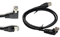 Netzwerk Ethernet Kabel 90°Links Winkel 80cm CAT6 S/FTP Patchkabel RJ45 DSL LAN
