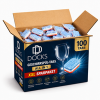 DOCKS 100 Spülmaschinentabs Geschirrspültabs All in 1 Sparpaket