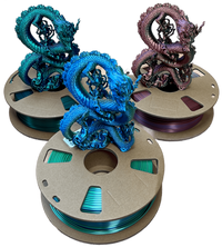 3in1 SILK PLA Filament für 3D Drucker | Dreifarbig Special Magic Effekt - NEU 3DPLady Silk Filament 1 kg Blue-Green-Orange