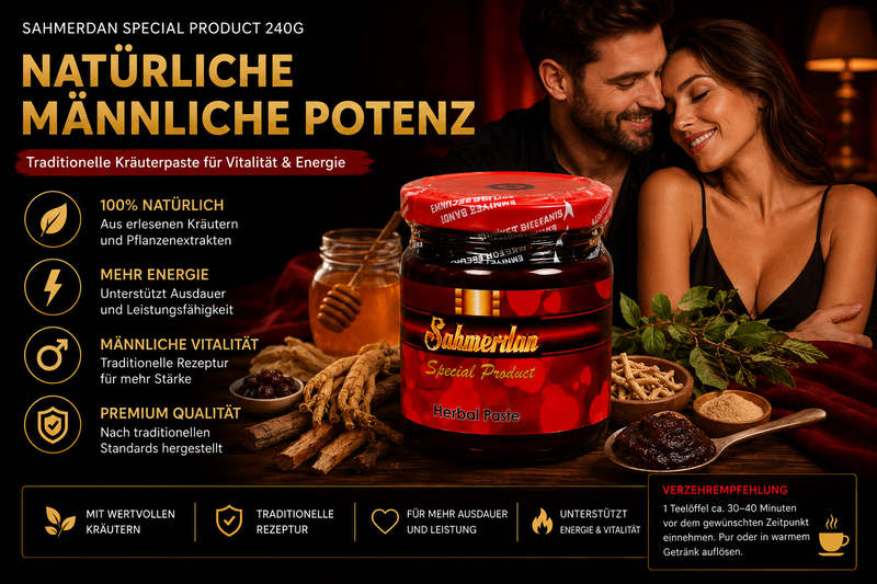 100% Natürlich Maca Ginseng Honig Gel Extra Stark Sofortwirkung f. aktive Männer
