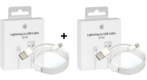 2x Original Apple USB Lightning Ladekabel 2m iPhone XR 6 7 8 10 11 12 13 14Pro