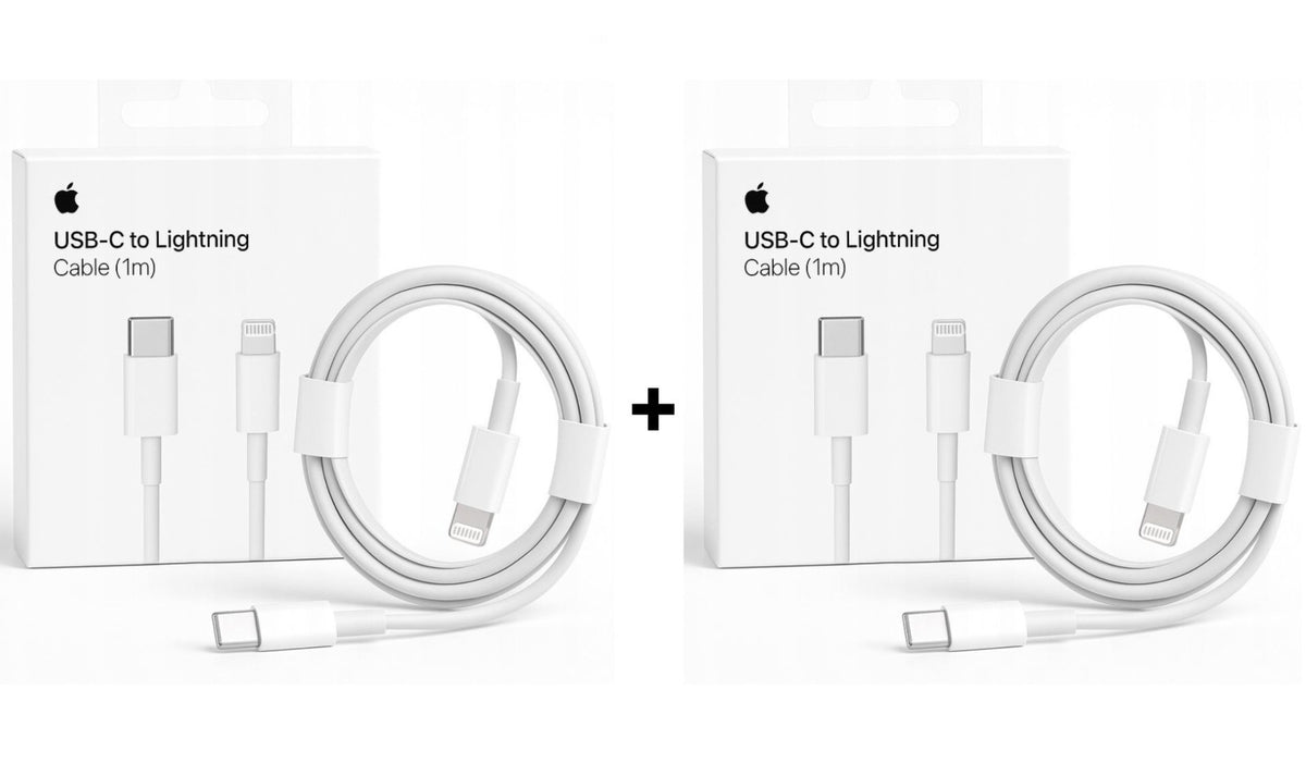 2x Original Apple Lightning zu USB-C Ladekabel 1m für iPhone 5 6 7 8 X XR XS SE