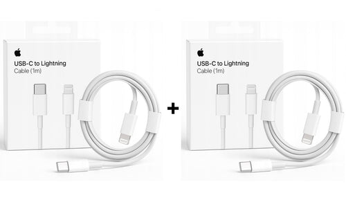 2x Original Apple Lightning zu USB-C Ladekabel 1m für iPhone 5 6 7 8 X XR XS SE