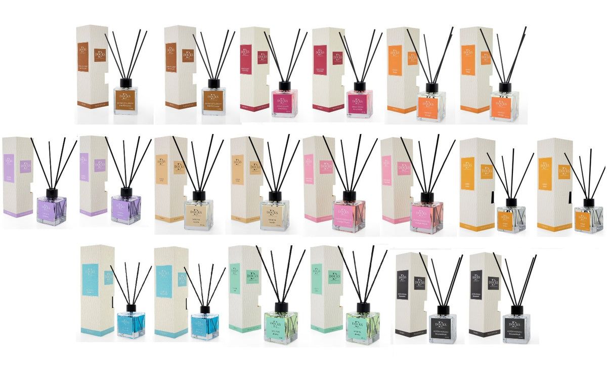 2er Set DOCKS Raumduft Set 110ml Diffuser mit Duftstäbchen – Lufterfrischer Duft Vanille