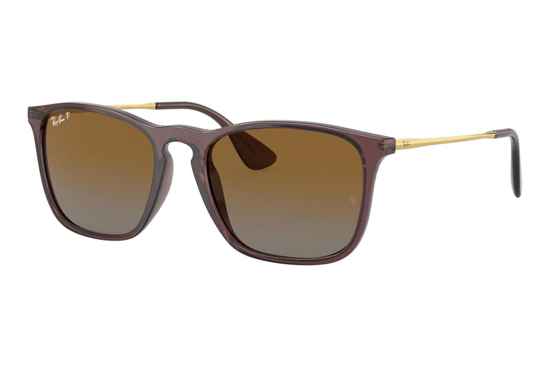 Ray-Ban RB4187 Chris 6593T5 Sonnenbrille Transparent Braun Braun Verlauf Gr. 54