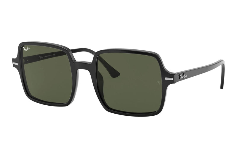 Ray-Ban RB1973 Square I 901/31 Sonnenbrille Schwarz glänzend Grün Gr. 53