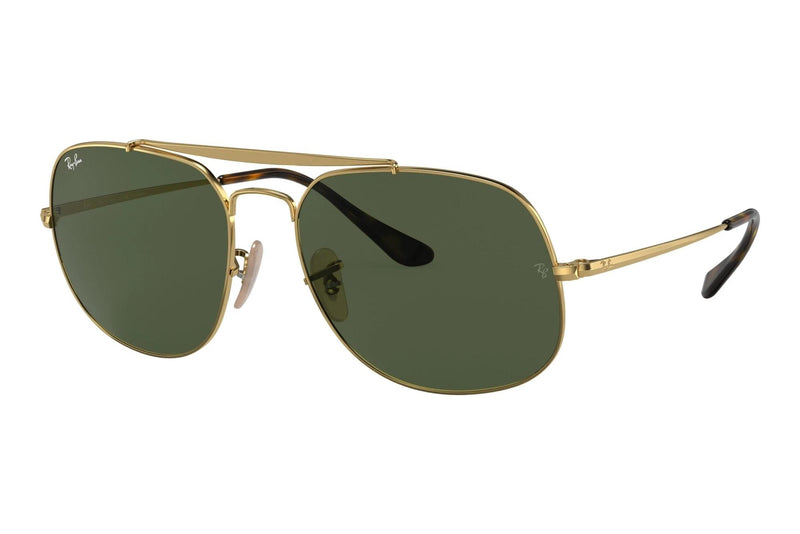 Ray-Ban RB3561 The General 001 Sonnenbrille Gold glänzend Grün Gr. 57
