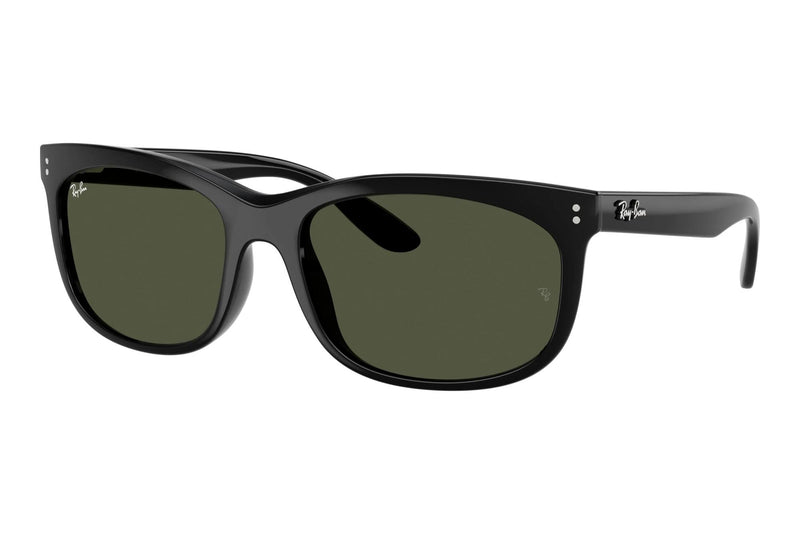 Ray-Ban RB2389 Balorette 901/31 Sonnenbrille Schwarz glänzend Grün Gr. 60