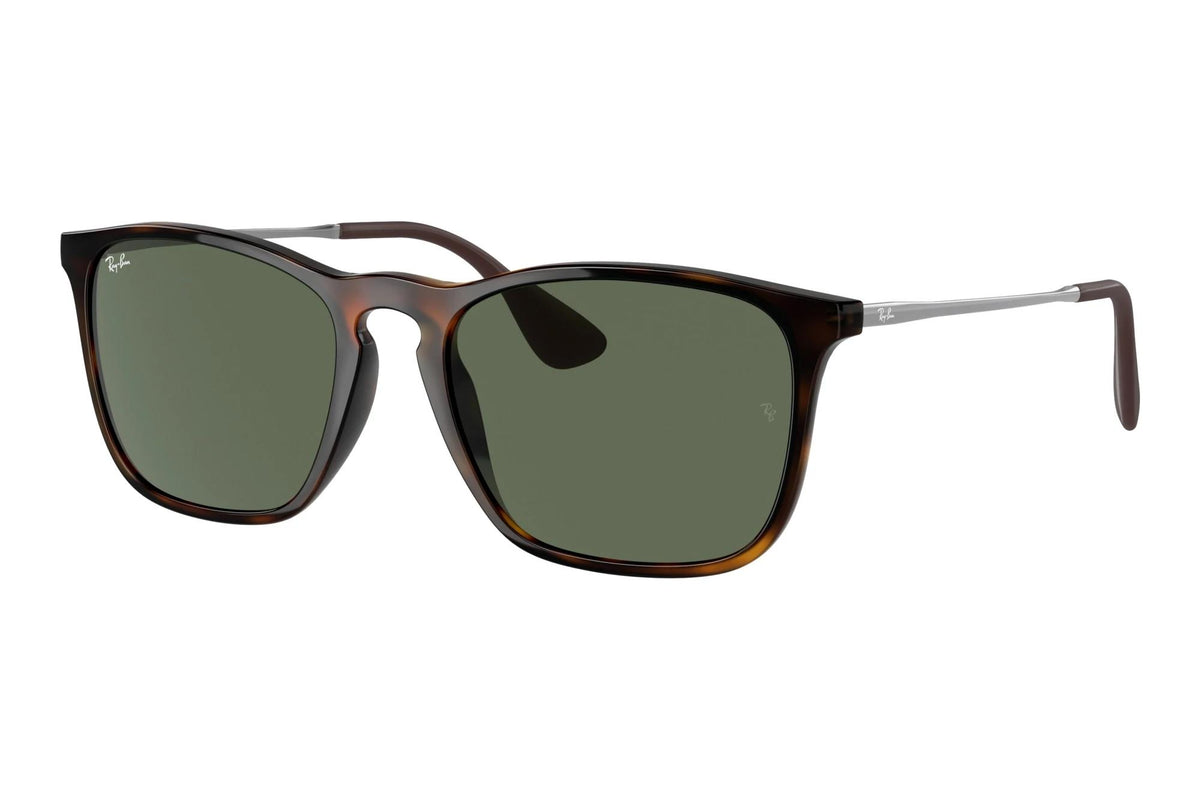 Ray-Ban RB4187 Chris 710/71 Sonnenbrille Hell-Havana Dunkelgrün Gr. 54