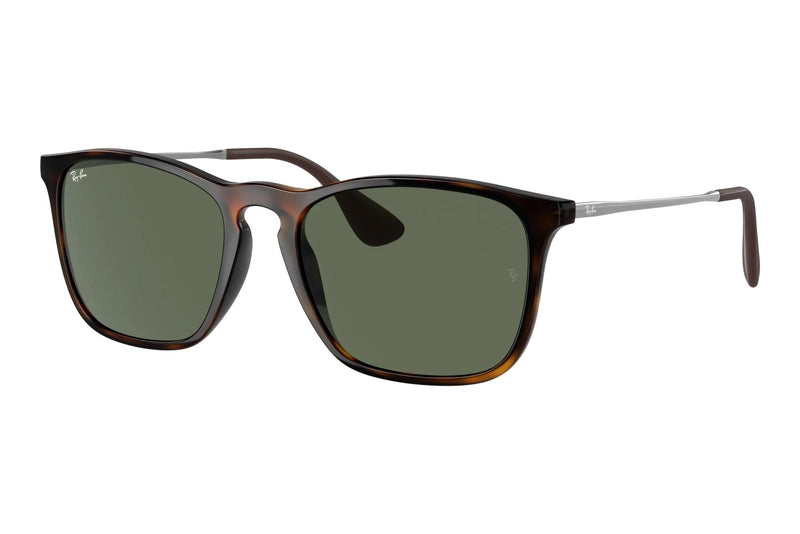 Ray-Ban RB4187 Chris 710/71 Sonnenbrille Hell-Havana Dunkelgrün Gr. 54