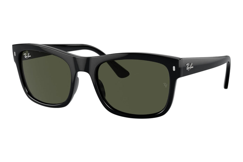 Ray-Ban RB4428 601/31 Sonnenbrille Schwarz glänzend Grün Gr. 56