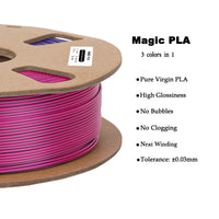 3in1 SILK PLA Filament für 3D Drucker | Dreifarbig Special Magic Effekt - NEU 3DPLady Silk Filament 1 kg Rose Red-Green-Blue