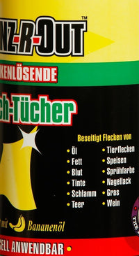 Ultra Fleckentferner Konzentrat+Wisch-Tücher für Teppich Kleidung Polster Stoffe