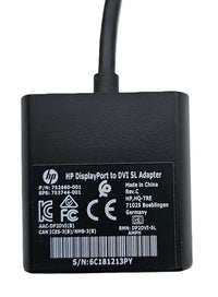 Original HP Displayport to DVI SL Adapter 752660-001 DVI-D Dual Link, NEU!