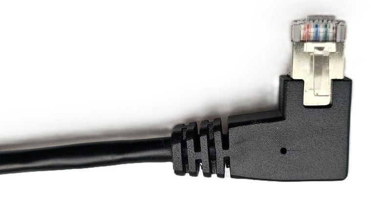 Netzwerk Ethernet Kabel 90°Links Winkel 80cm CAT6 S/FTP Patchkabel RJ45 DSL LAN