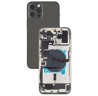 Akkudeckel Backcover für iPhone 12 Pro Max Schwarz Kamera Linse Seiten-Knöpfe Simkart-Slot #AS071701