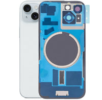 Akkudeckel Backcover für iPhone 15 Blau Magnet Metallplatte, #AS137372