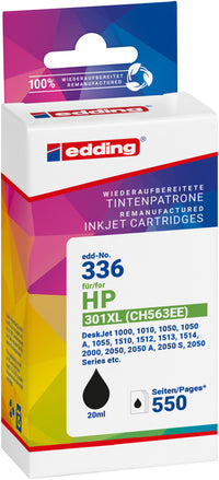 Edding Tintenpatrone für HP 301XL (CH563EE) DeskJet1000 1050 2000 2050 3000