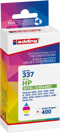 Edding Tintenpatrone für HP 301XL (CH564EE) DeskJet1000 1050 2000 2050 3000