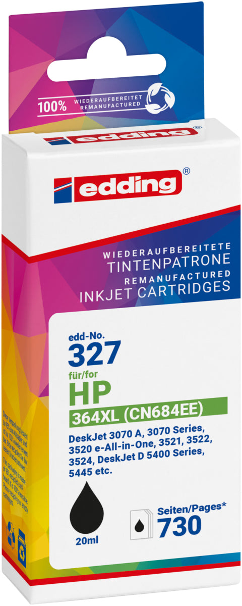 Edding Tintenpatrone für HP 364XL (CN684EE) PhotoSmart5510 5515 5520 6510 7510