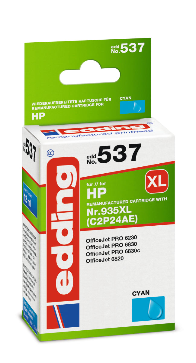 Edding Tintenpatrone für HP 935XL OfficeJet6820 6230 6815 6835