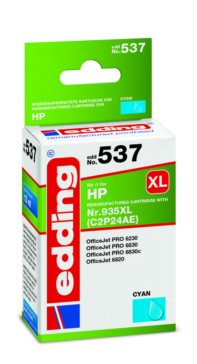 Edding Tintenpatrone für HP 935XL OfficeJet6820 6230 6815 6835