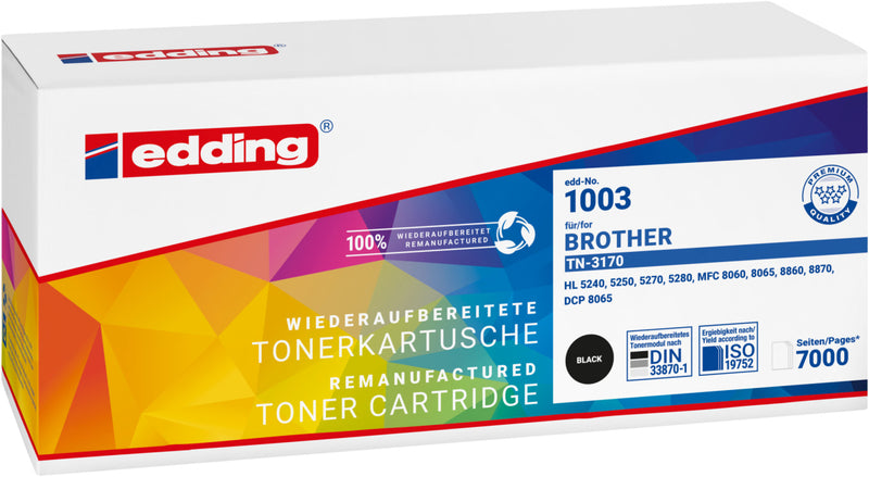 Edding Toner für Brother TN-3170 DCP8060 DCP8065DN HL5200 HL5240 HL5250DN