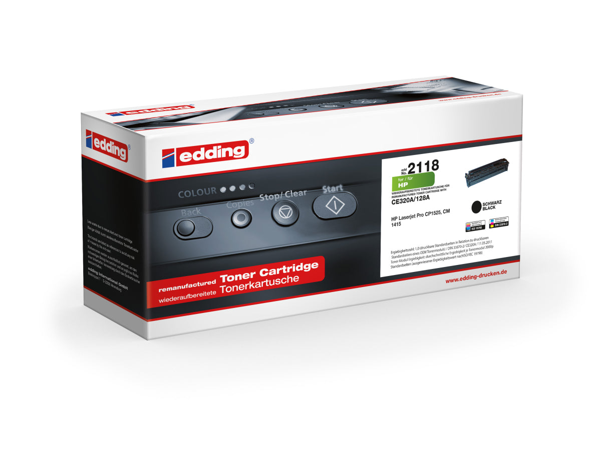 Edding Toner für HP CE320A 128A LaserJetProCP1525N CP1525NW CM1415 CM1415FN