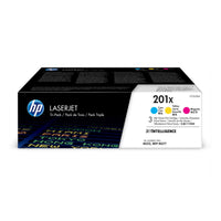 HP 201X 3er-Pack Cyan/Magenta/Gelb Original LaserJet Tonerkartuschen mit hoher Reichweite CF253XM