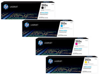 HP 203A 4er Pack // Original Toner Cyan Magenta Gelb Schwarz CF540A, CF542A, CF541A, CF543A