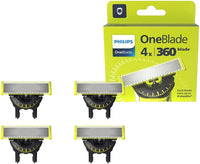 Philips OneBlade QP440/80 – 4 Ersatzklingen 360 für präzises Trimmen, Stylen und Rasieren