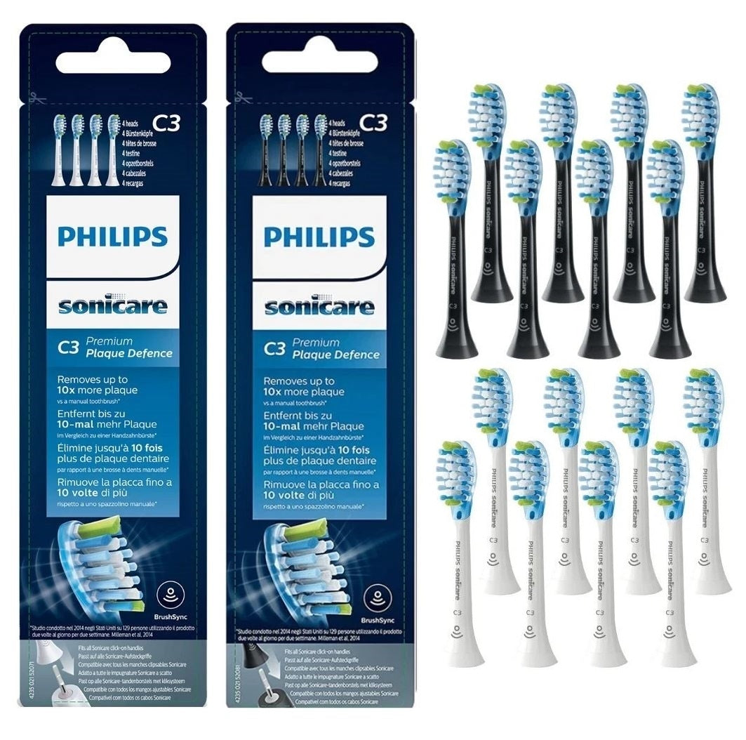 Philips Sonicare C3 Premium Plaque Defence Ersatzbürstenköpfe Medium, Standardgröße