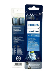 Philips Sonicare C3 Premium Plaque Defence Ersatzbürstenköpfe Schwarz HX9048/33 – 8er Pack, Medium, Standardgröße