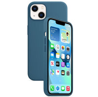 Silikon Tasche Case für Apple iPhone 13 Blau, Blue Jay MagSafe Model A2706 #MM0T3FE/A