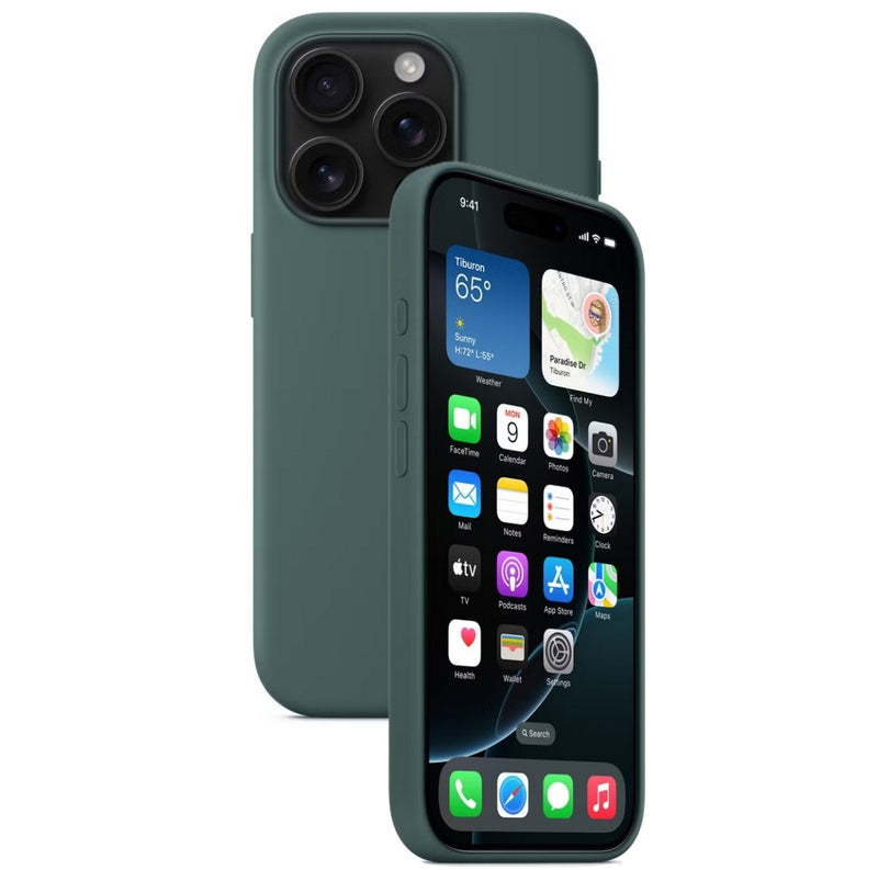 Silikon Tasche Case für Apple iPhone 16 Pro Grün / Lake Green MagSafe Model A3315 #MYKU2FE/A
