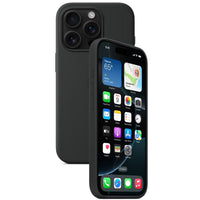 Silikon Tasche Case für Apple iPhone 16 Pro Schwarz / Black MagSafe Model A3126 #MYYJ3FE/A